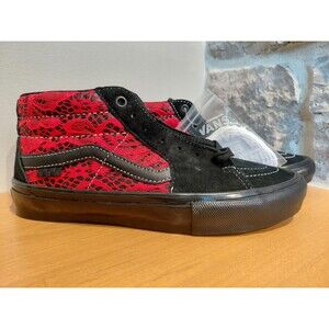 Premier x Vans Skate Grosso Mid Laced - Black High Risk Red Men's Size 8